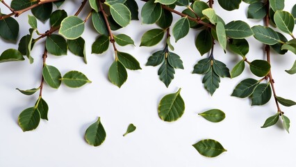 Scattered Eucalyptus Leaves