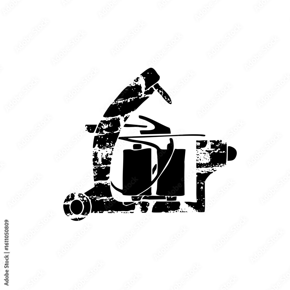 Poster vector abstract of a turtle with a rider on its back.