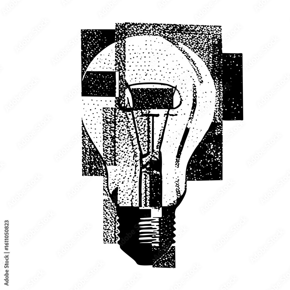 Aufkleber vector stylized lightbulb combines with question mark shape.