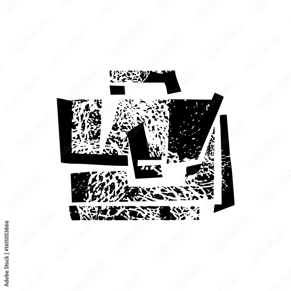Aufkleber vector abstract camera with distressed texture.