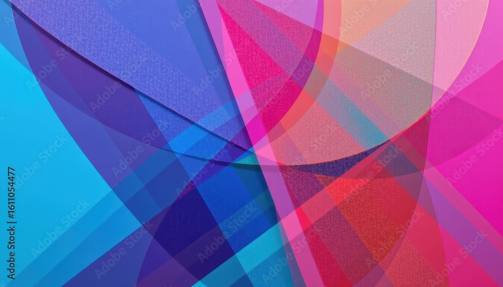 Aufkleber colorful abstract background with dynamic shapes and gradient layers in vibrant tones