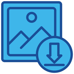 Image Download Blue Icon