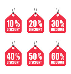 set of sale tags
