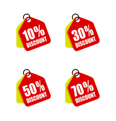 red sale labels