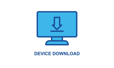 Device Download Vector Icon Isolated On White Background