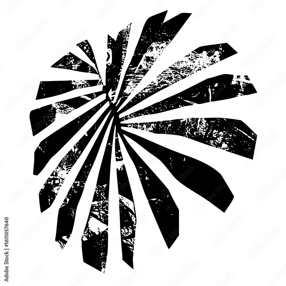 Aufkleber vector dynamic burst of radiating lines creates an abstract star shape.