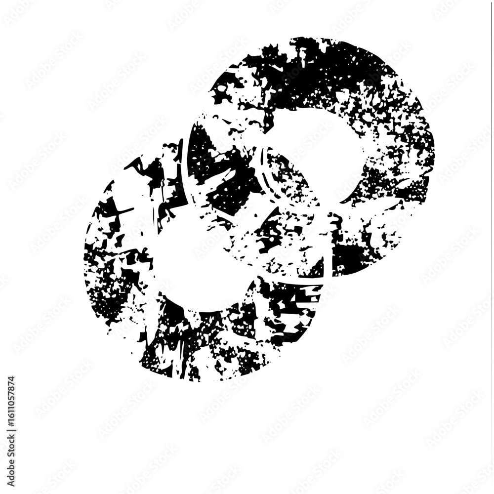 Poster vector abstract black featuring fragmented circular shapes.