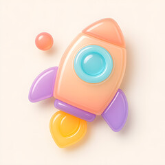  Cute Pastel Rocket Launching