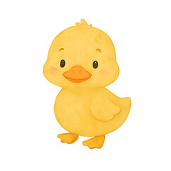Charming Watercolor Duckling Illustration for Kids and Decor