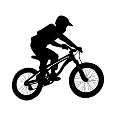 Fototapeta premium BMX stunt outline, minimal