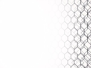 Fototapeta premium An abstract hexagonal pattern fading from right to left