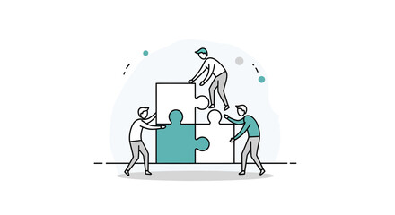 Abstract Geometric Pattern Vector Design with Interlocking Shapes Modern Vector Art