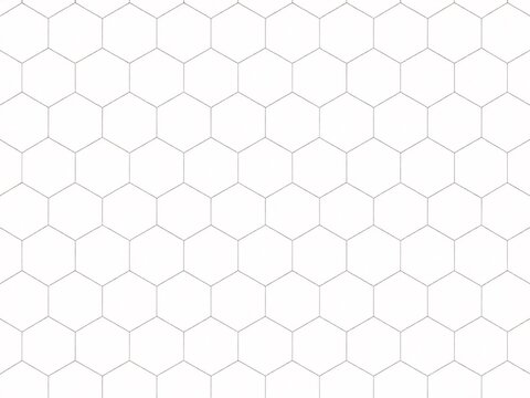 A white hexagonal honeycomb pattern outlined in thin lines