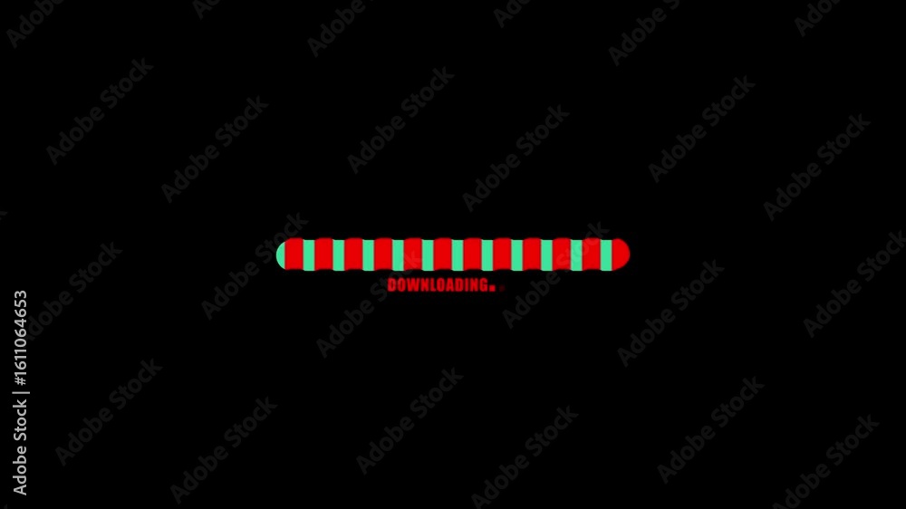 Poster loading bar icon animation. abstract glowing neon loading bar animation on black background. digital