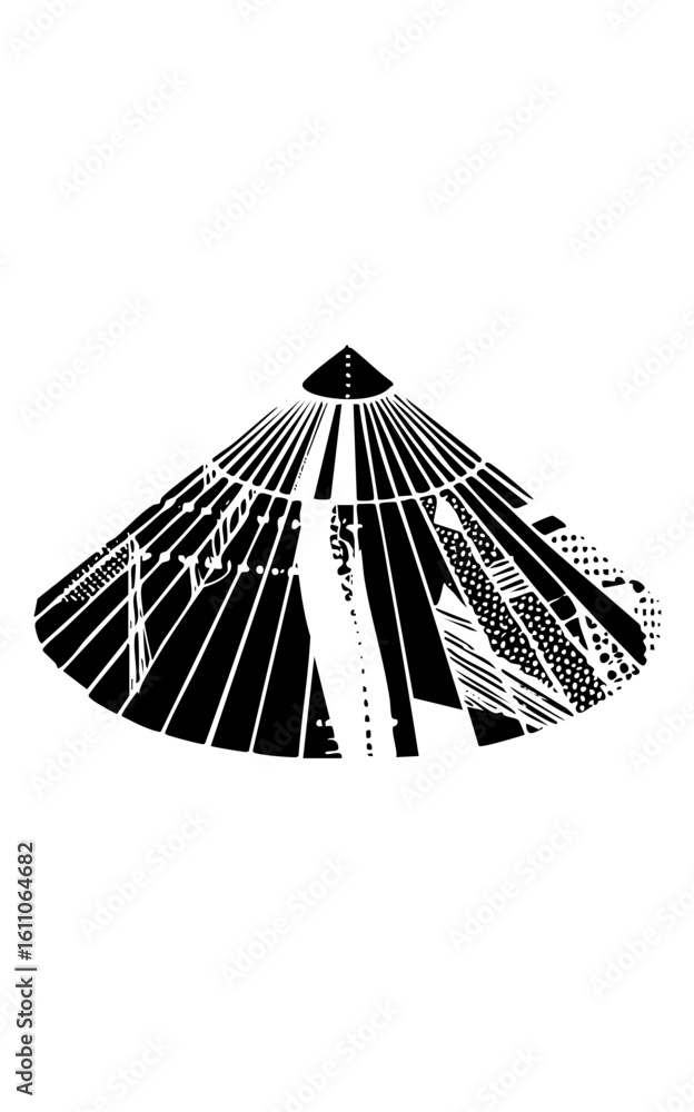 Poster vector abstract seashell with geometric .
