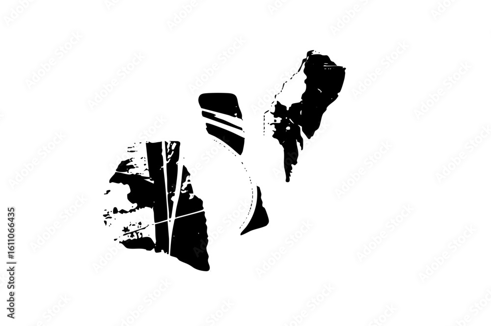 Poster vector abstract silhouette of a person with dynamic lines.