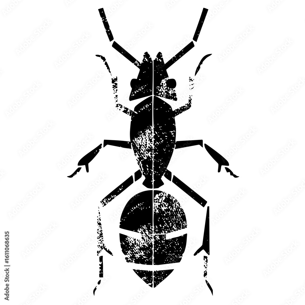 Aufkleber vector abstract insect vector with geometric shapes.