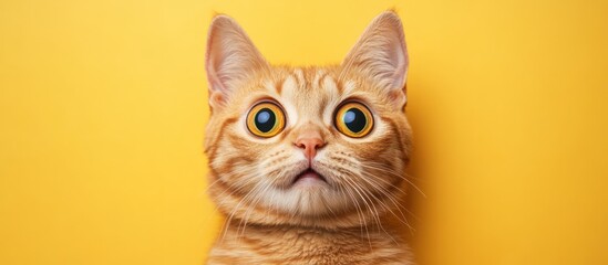 Close up portrait of an adorable green-eyed kitten looking curious