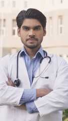 Vertical Photo of Angry Indian Doctor
