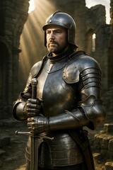 medieval knight in armor