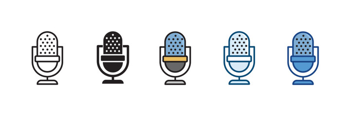 Microphone Icons - Retro Audio Collection