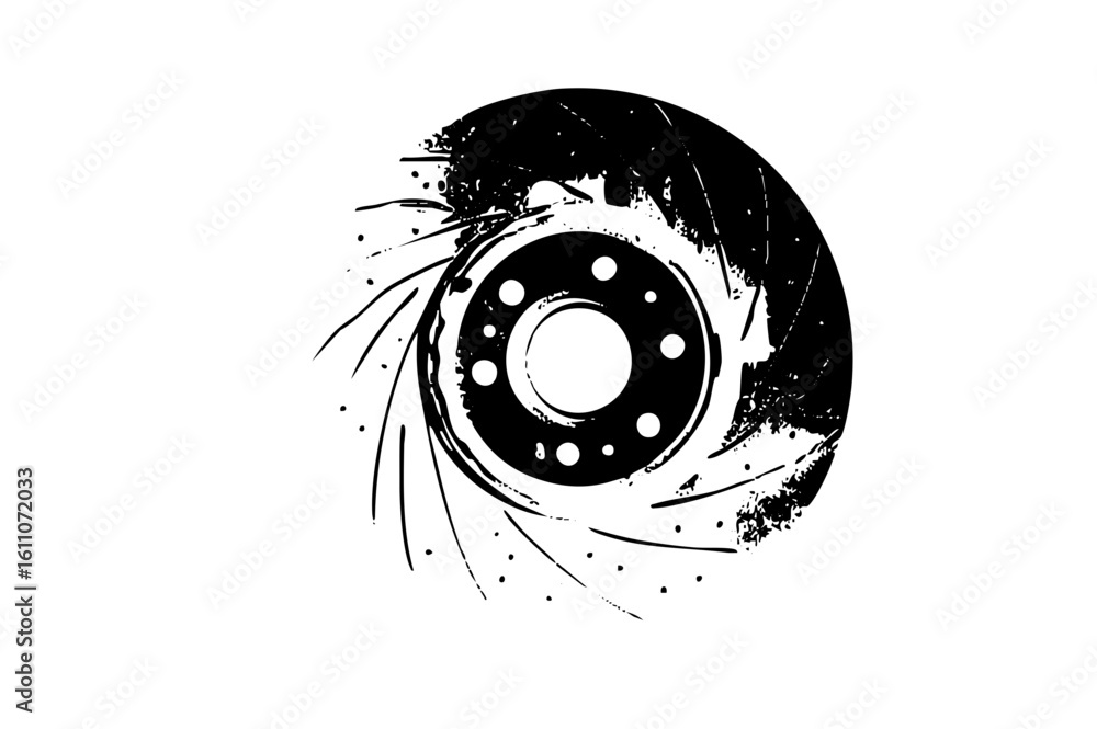 Poster vector dynamic turbine with radiating lines