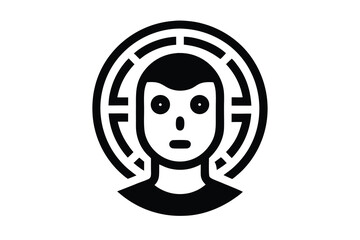 face recognition vector icon