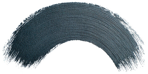 A dark blue brush stroke isolated on transparent background