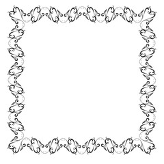 Vintage Ornamental Vector Frame – Elegant Black Vector Border, SVG