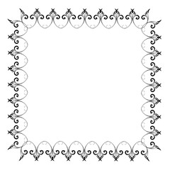Vintage Ornamental Vector Frame – Elegant Black Vector Border, SVG