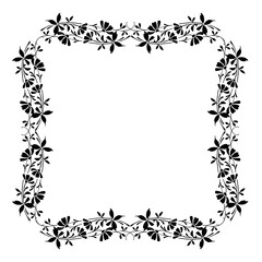 Vintage Ornamental Vector Frame – Elegant Black Vector Border, SVG