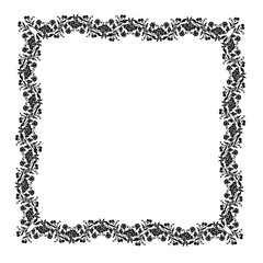 Vintage Ornamental Vector Frame – Elegant Black Vector Border, SVG