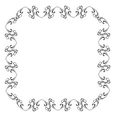 Vintage Ornamental Vector Frame – Elegant Black Vector Border, SVG