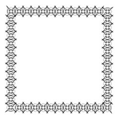 Vintage Ornamental Vector Frame – Elegant Black Vector Border, SVG