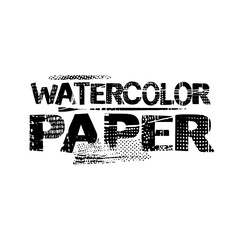 Vector Bold Watercolor Paper Typography