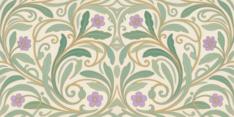 Elegant floral patterns showcase nature's beauty in soft hues