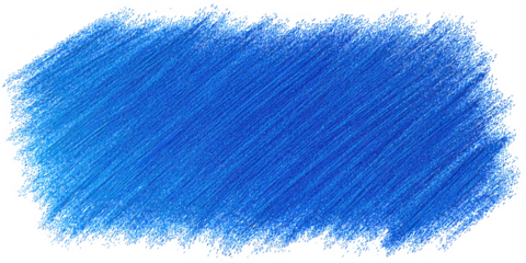 Blue crayon scribble texture isolated on transparent background