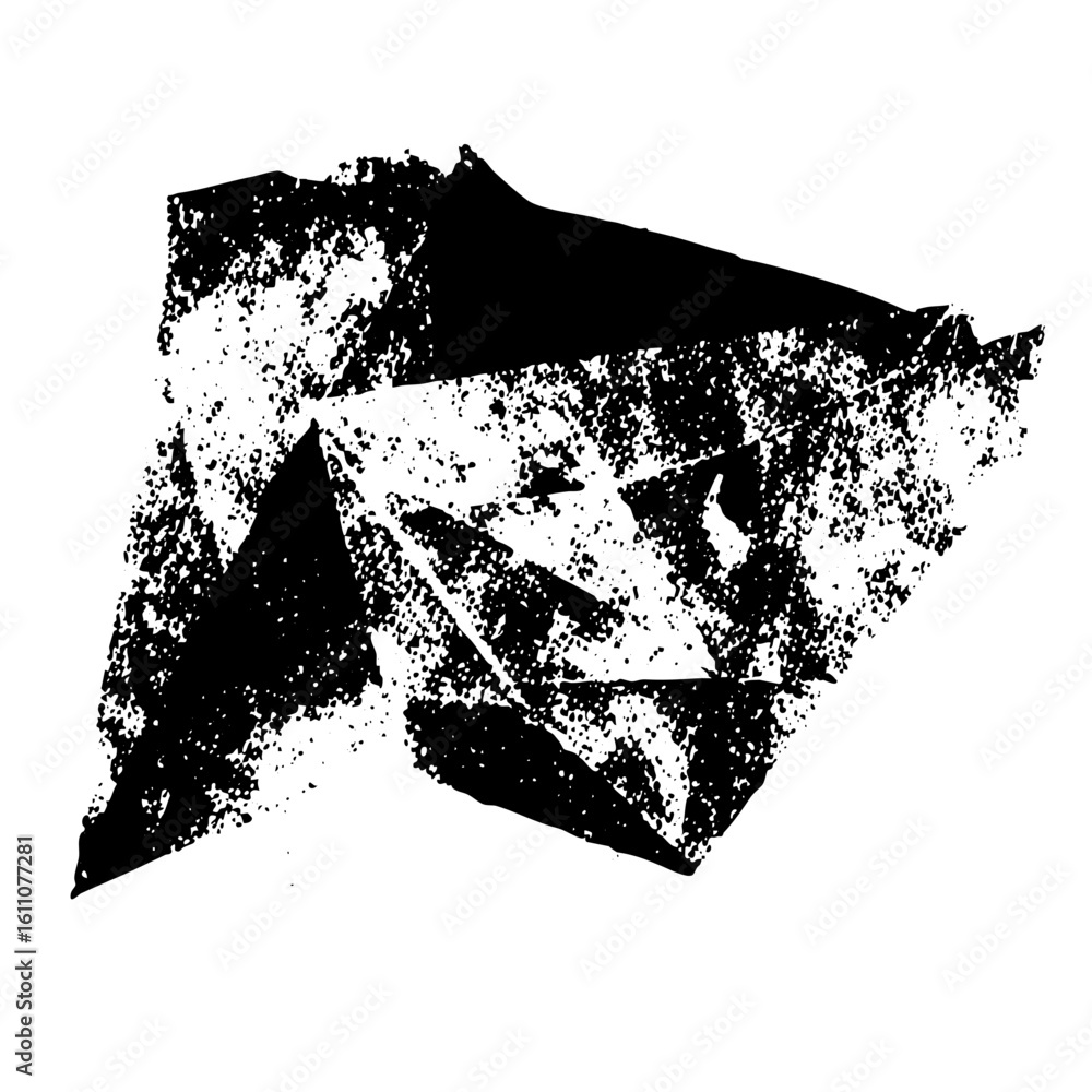 Aufkleber vector abstract geometric shapes create a fragmented feline portrait.