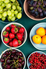 Various types of fruits.