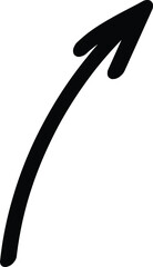 Upward dynamic sketch arrow with energy. Represents growth, progress, or movement. The arrow has a dynamic, sketch-like quality, suggesting movement or progress. 