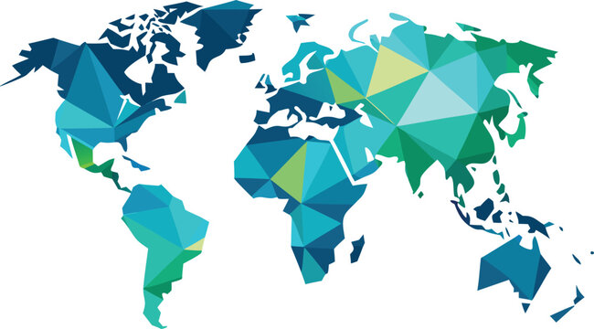 Polygon world map