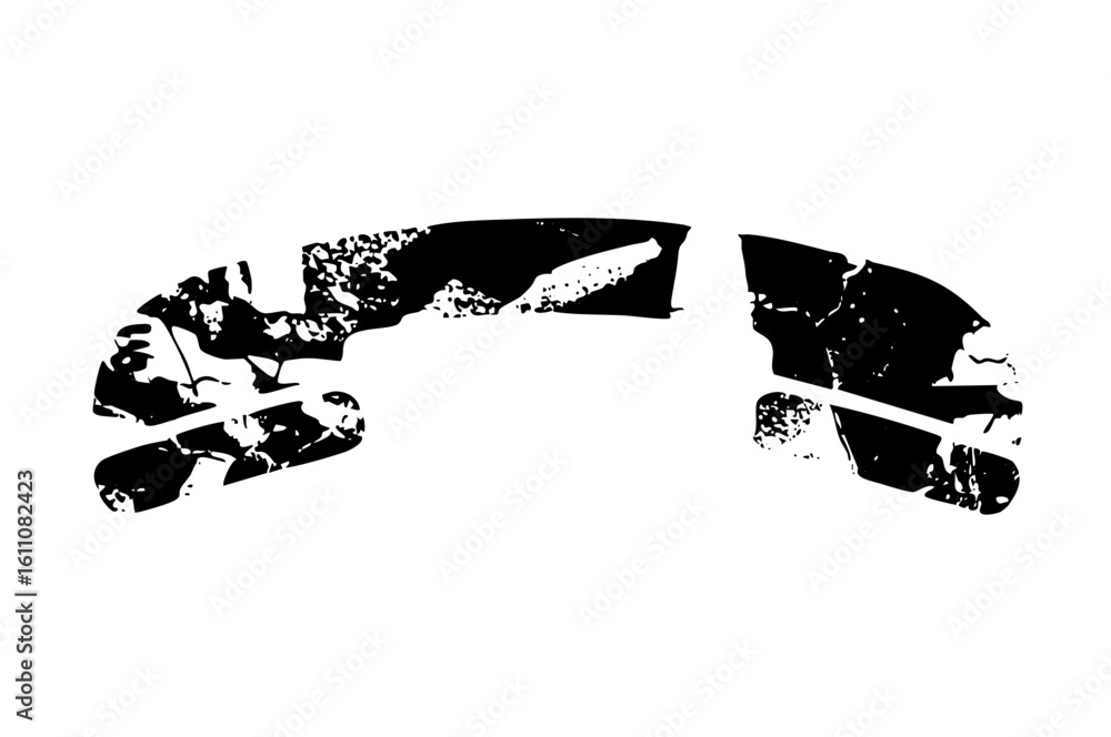 Poster vector abstract leaping feline with dynamic brushstrokes.