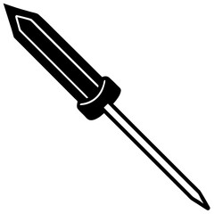 Black and white illustration of a precision screwdriver