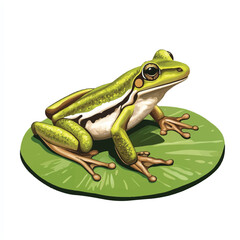 Obraz premium a frog on a lily pad