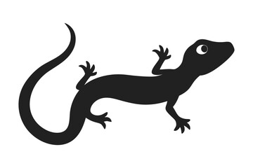 Naklejka premium silhouette of a lizard