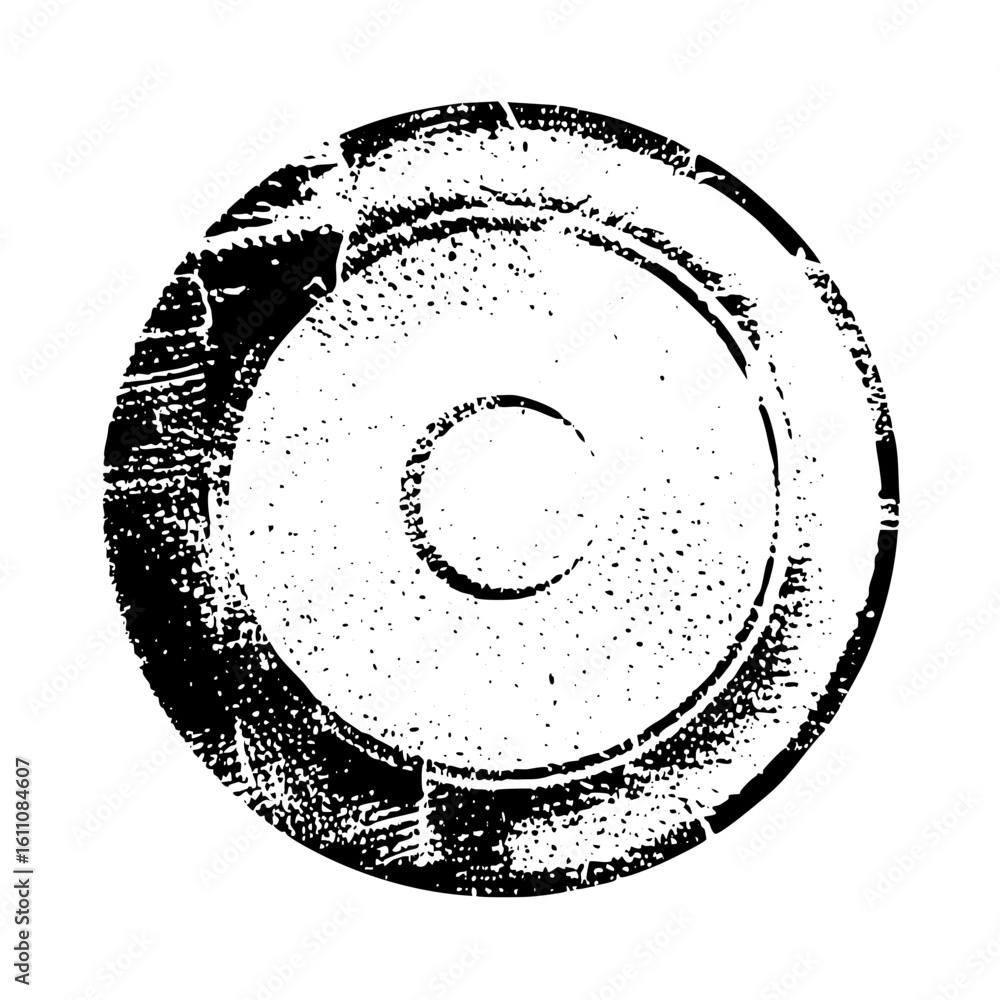 Poster vector abstract spiral with circular elements.