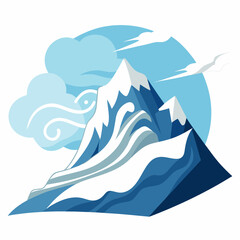 mountain landscape vector illustration