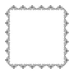 Vintage Ornamental Vector Frame – Elegant Black Vector Border, SVG