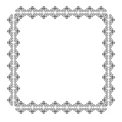 Vintage Ornamental Vector Frame – Elegant Black Vector Border, SVG