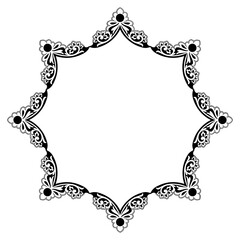 Vintage Ornamental Vector Frame – Elegant Black Vector Border, SVG